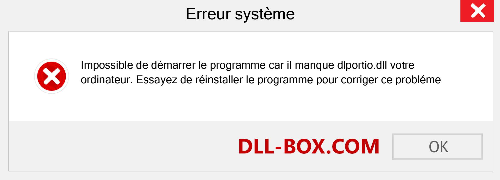 Le fichier dlportio.dll est manquant ?. Télécharger pour Windows 7, 8, 10 - Correction de l'erreur manquante dlportio dll sur Windows, photos, images